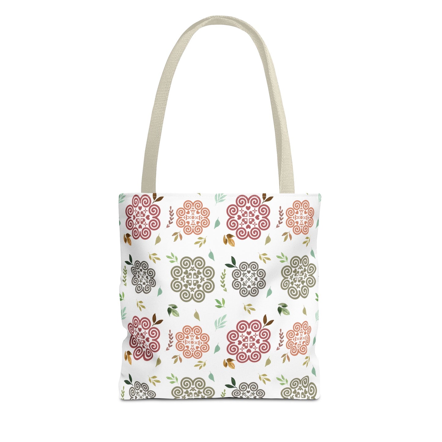Tote Bag (AOP) - Hmong Inspired Design - Fall Theme - Watercolor Leaves Pattern