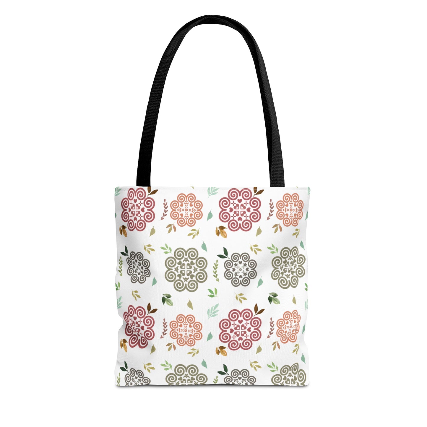 Tote Bag (AOP) - Hmong Inspired Design - Fall Theme - Watercolor Leaves Pattern
