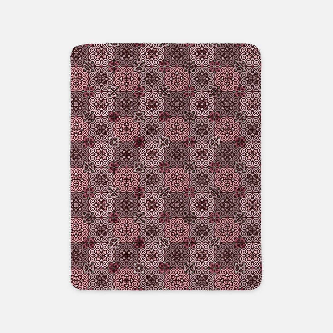 Sherpa Blanket (SAND) - Hmong Inspired - Cute Bright Colorful - WatercolorTextured - Brown Theme - Seamless BG