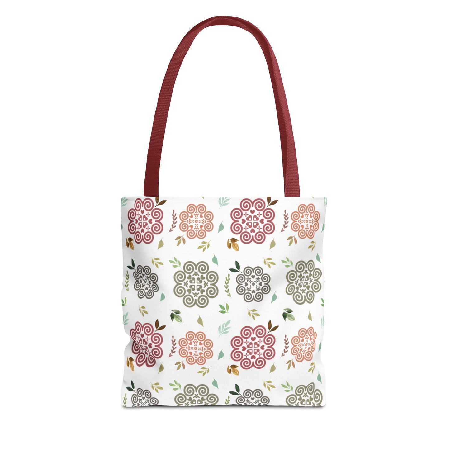 Tote Bag (AOP) - Hmong Inspired Design - Fall Theme - Watercolor Leaves Pattern