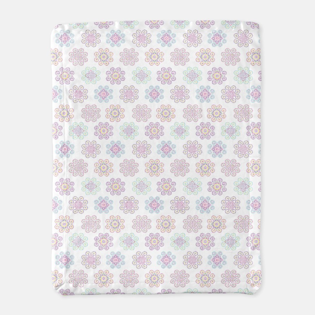 Satin Trim Minky Blanket - Hmong Inspired Design