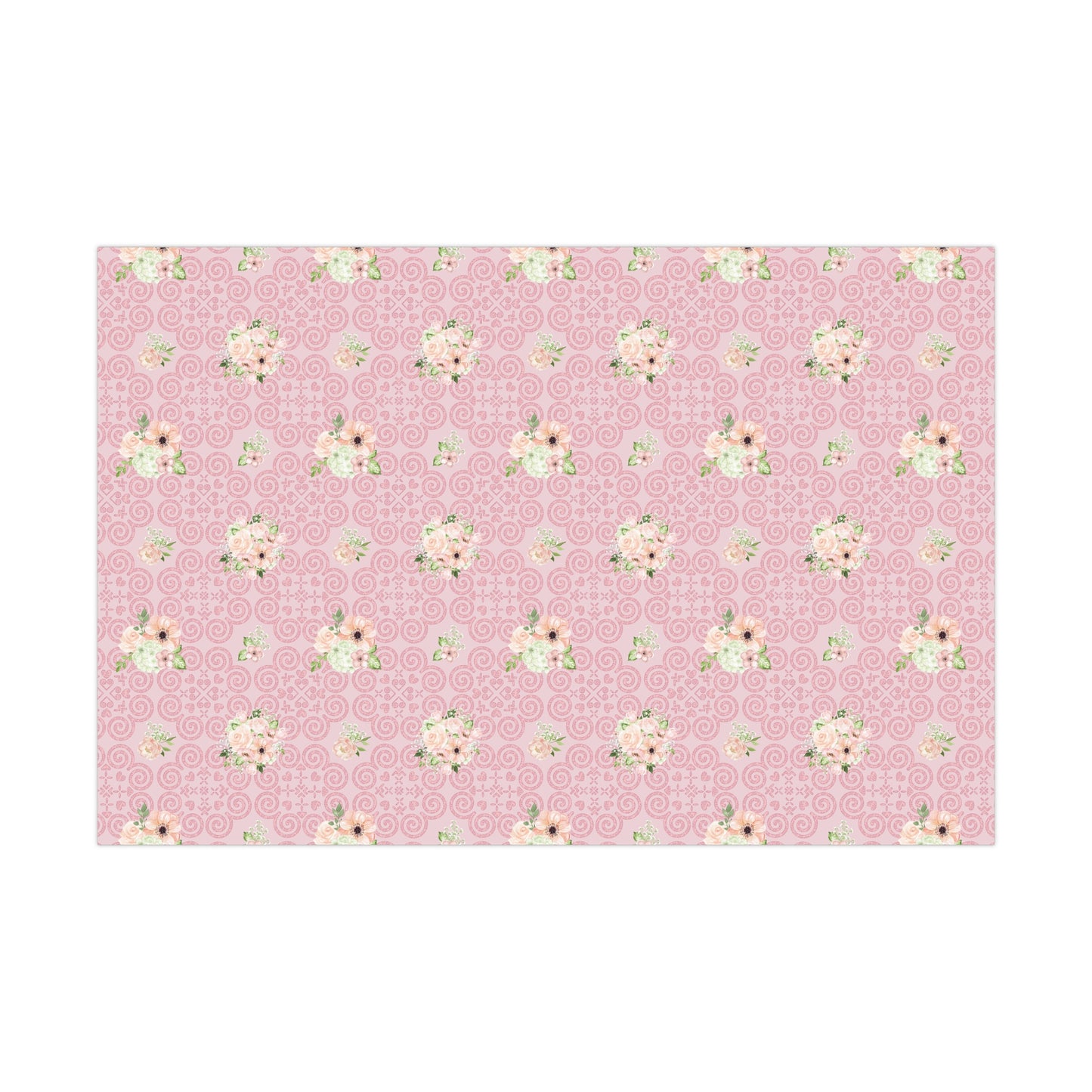 Gift Wrap Papers - Hmong Inspired - Floral Leaves Pattern - Pink Theme
