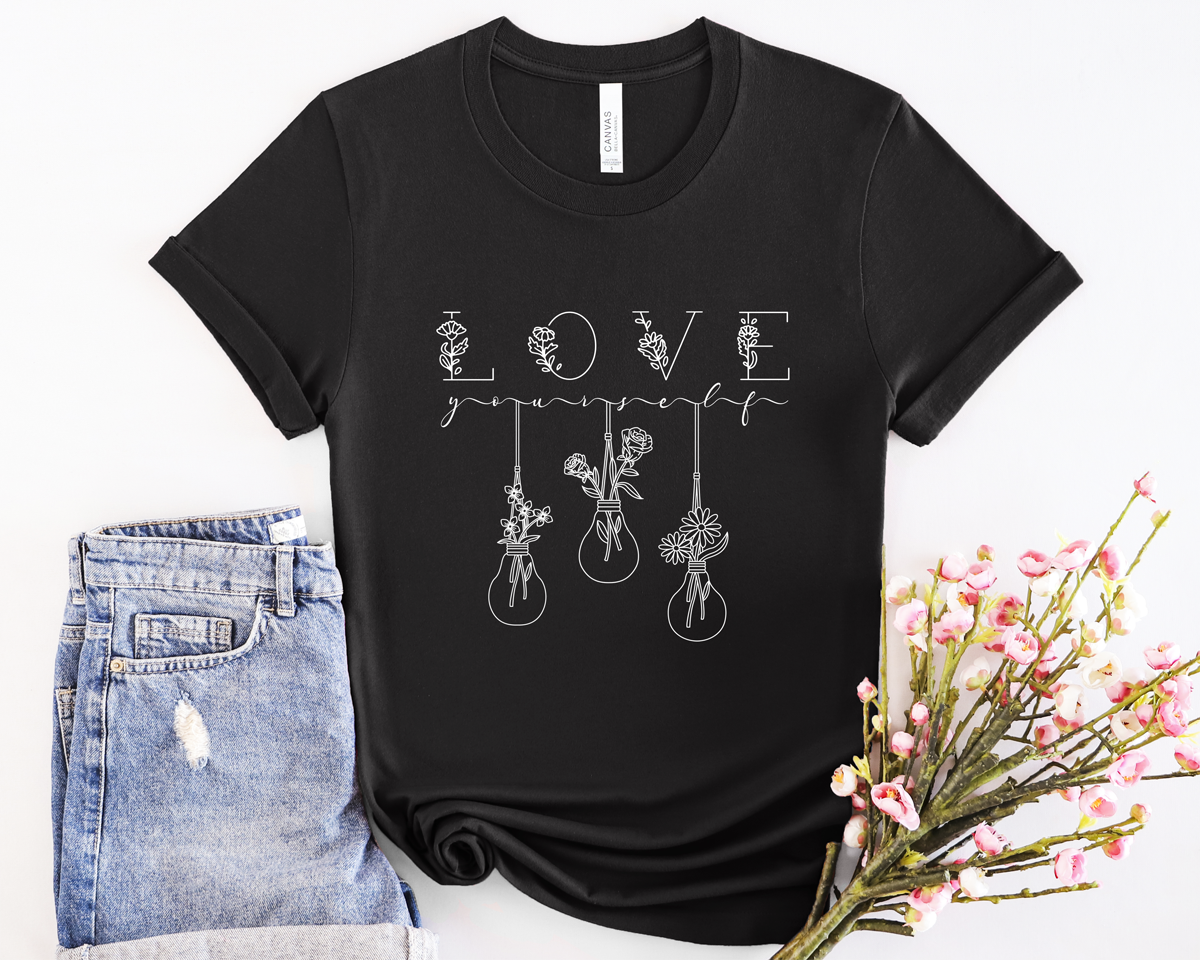 T-Shirt: LOVE Yourself (Floral Bulb) Design