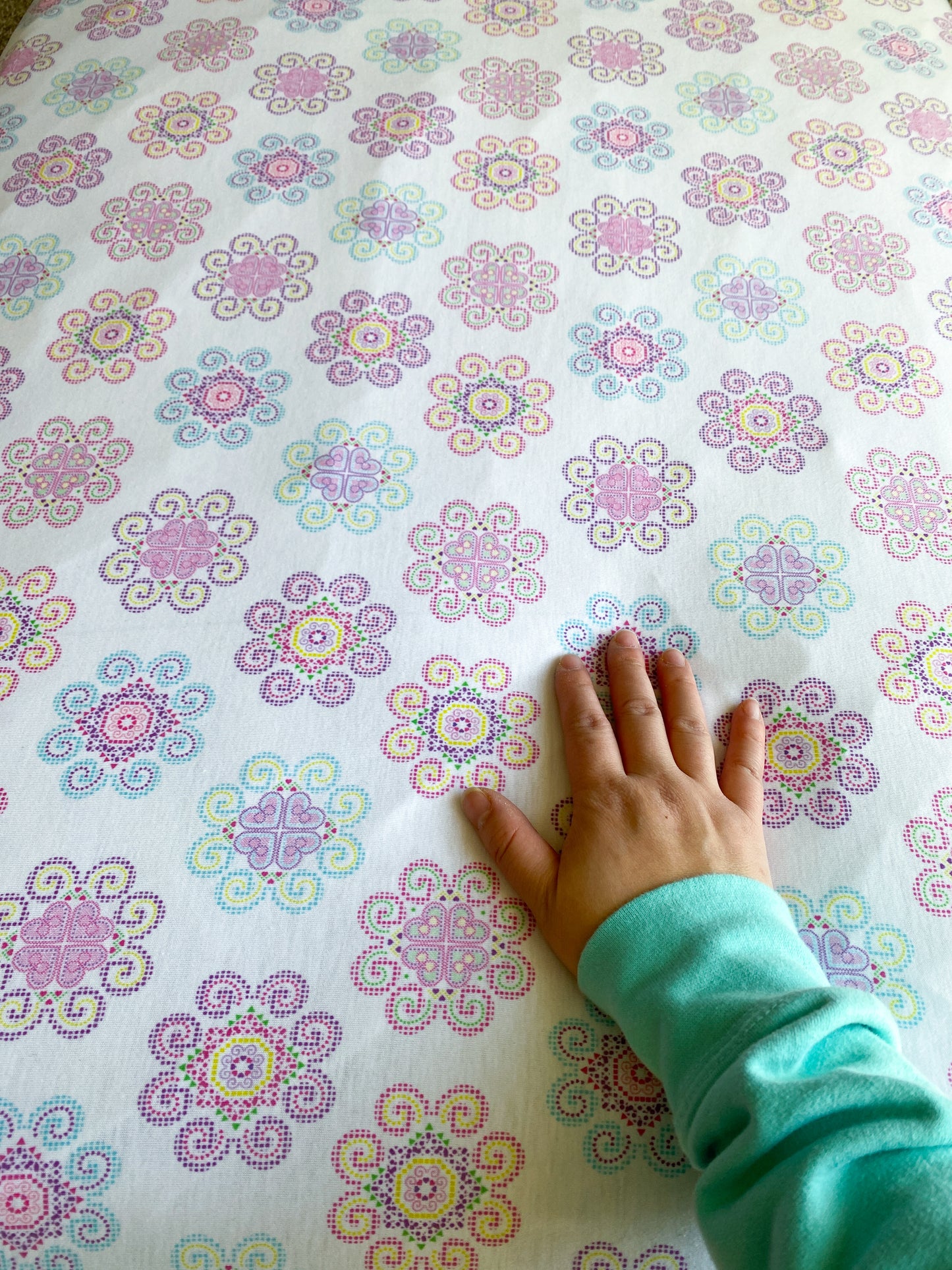 Jersey Fitted Crib Sheet - Hmong Inspired Design