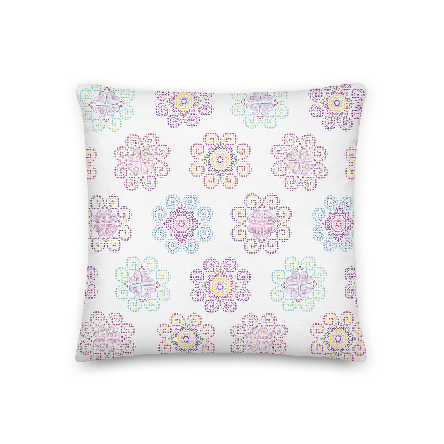 Colorful Hmong Inspired Patterns (Larger Design) - Pillow, Decorative Pillow, Bed Pillow, Throw Pillow, Sofa Pillow