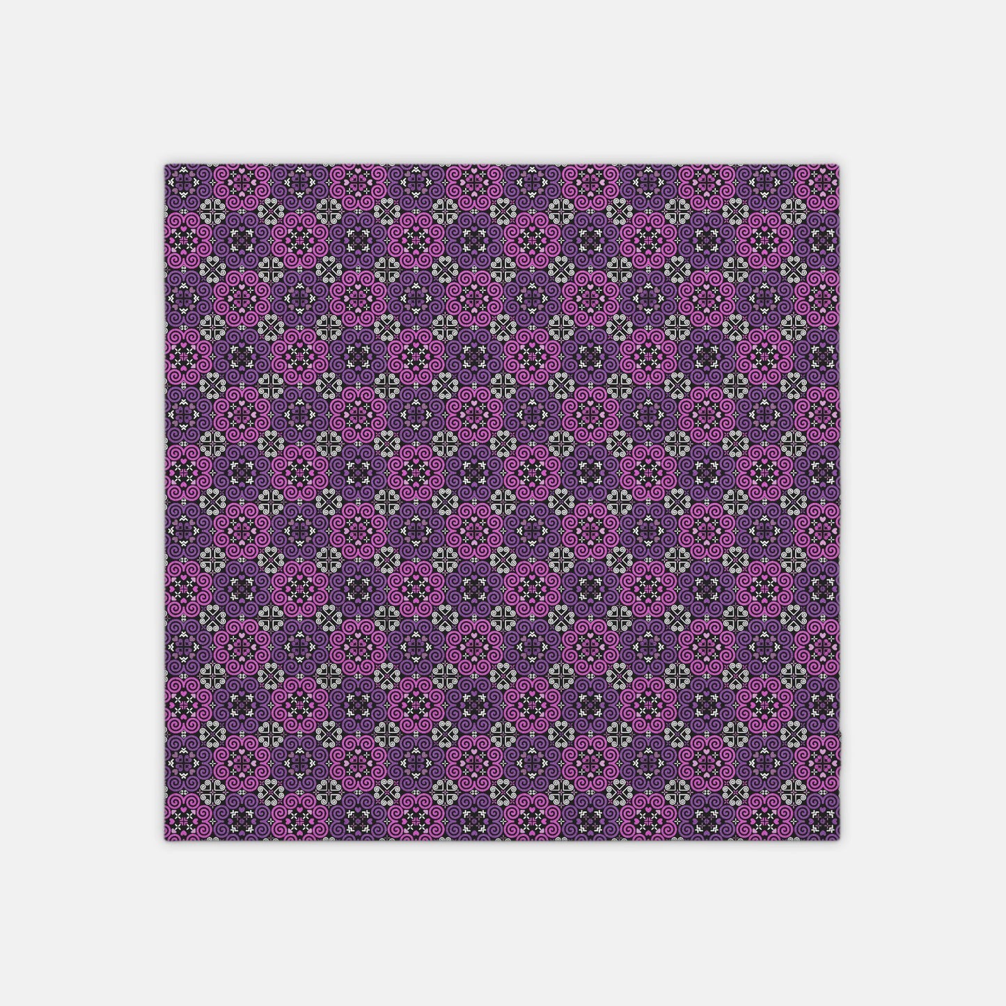 Swaddle Blanket - 42" x 42" -Hmong Inspired - Cute Bright Textured - Pink Purple Theme - Seamless BG