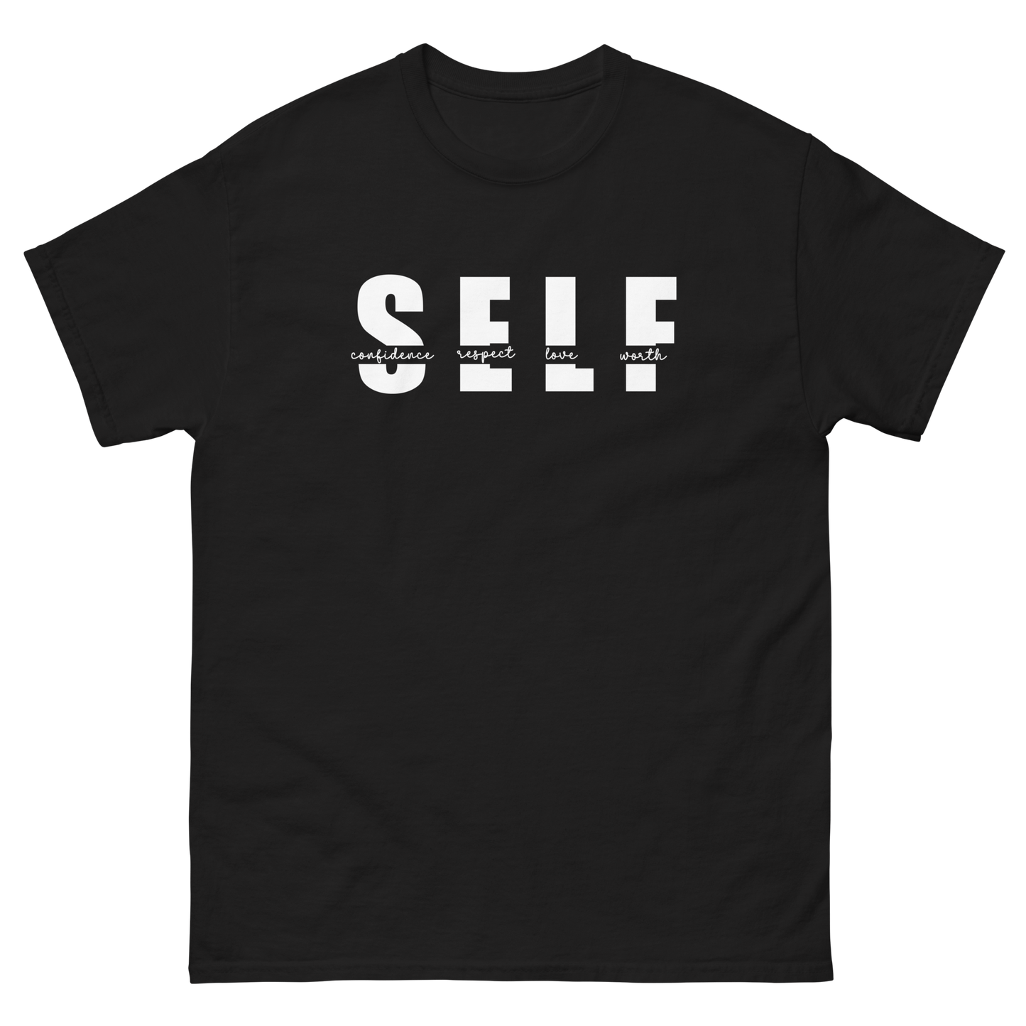 Adult Shirt - SELF Love Strikethrough (WHITE Design)