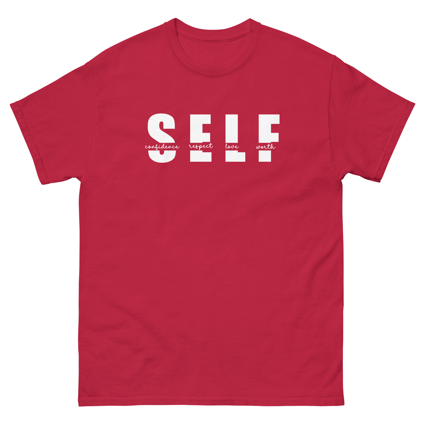 Adult Shirt - SELF Love Strikethrough (WHITE Design)