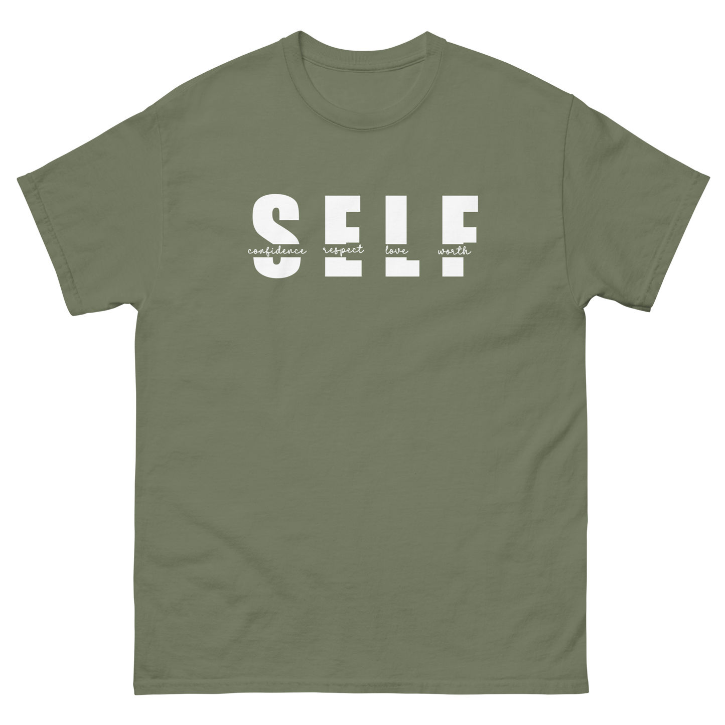 Adult Shirt - SELF Love Strikethrough (WHITE Design)