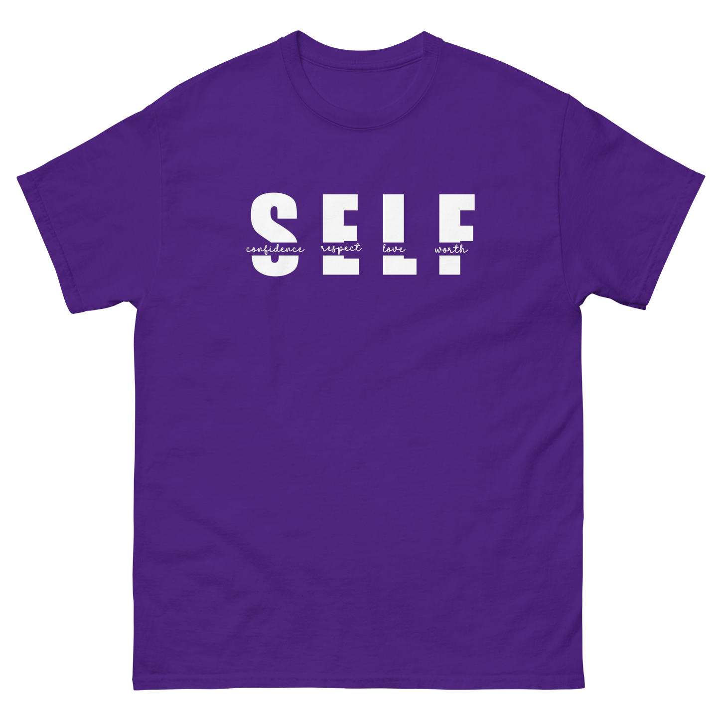 Adult Shirt - SELF Love Strikethrough (WHITE Design)