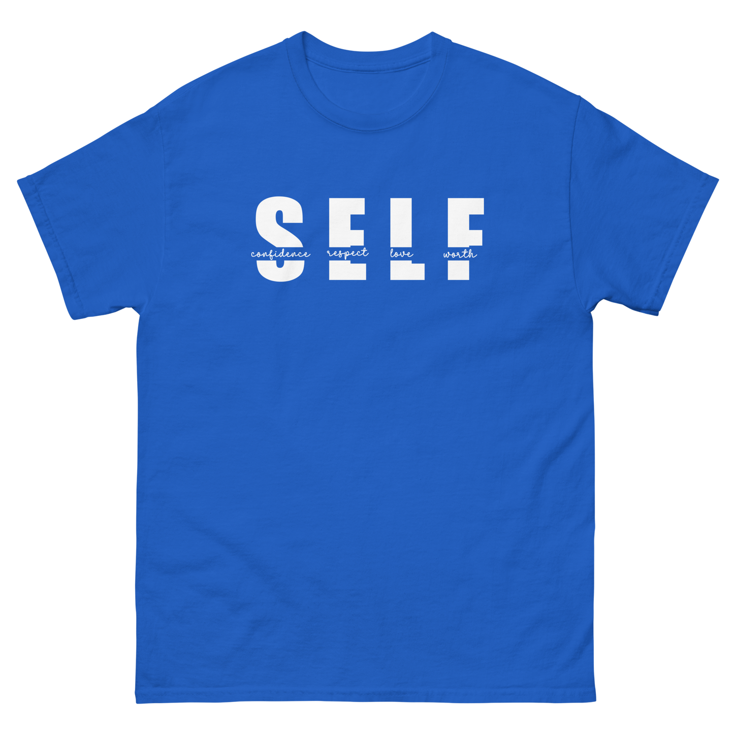 Adult Shirt - SELF Love Strikethrough (WHITE Design)