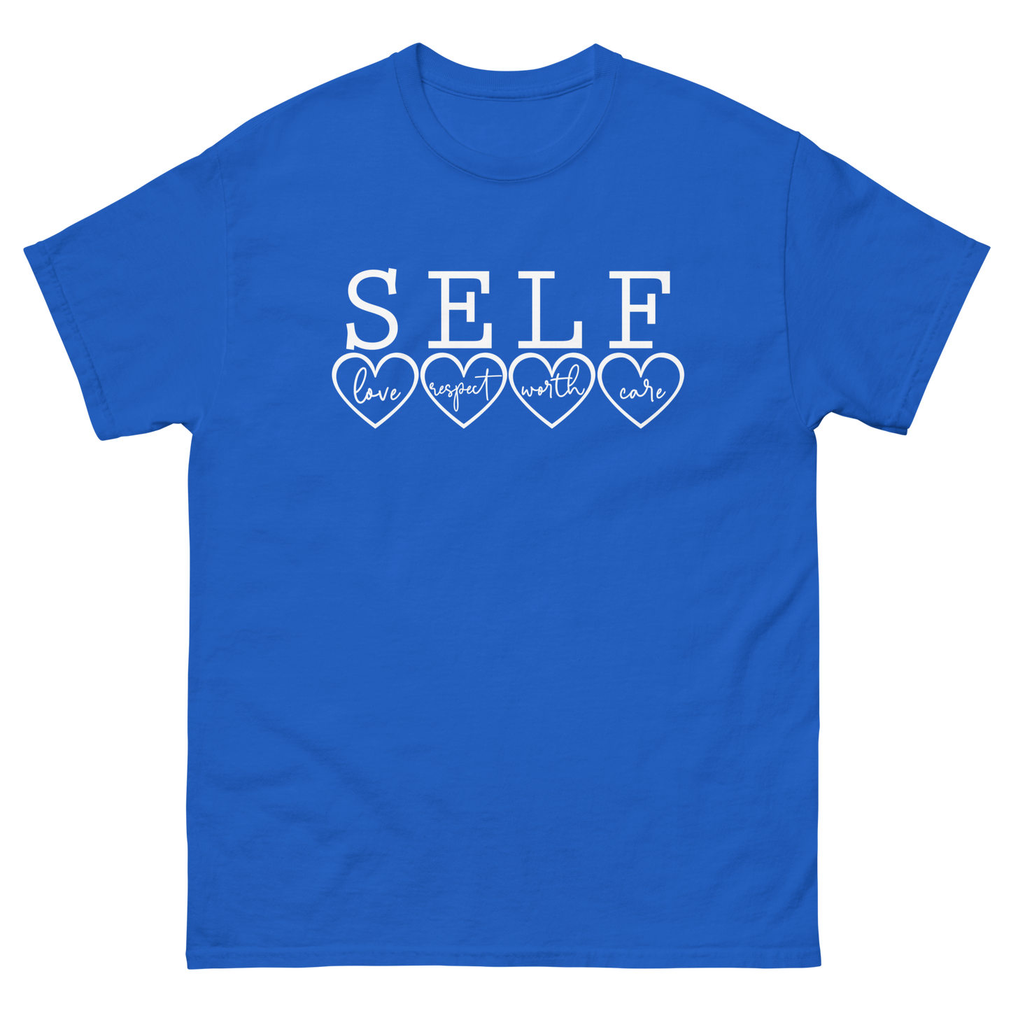 Adult Shirt - SELF Love Hearts (WHITE Design)