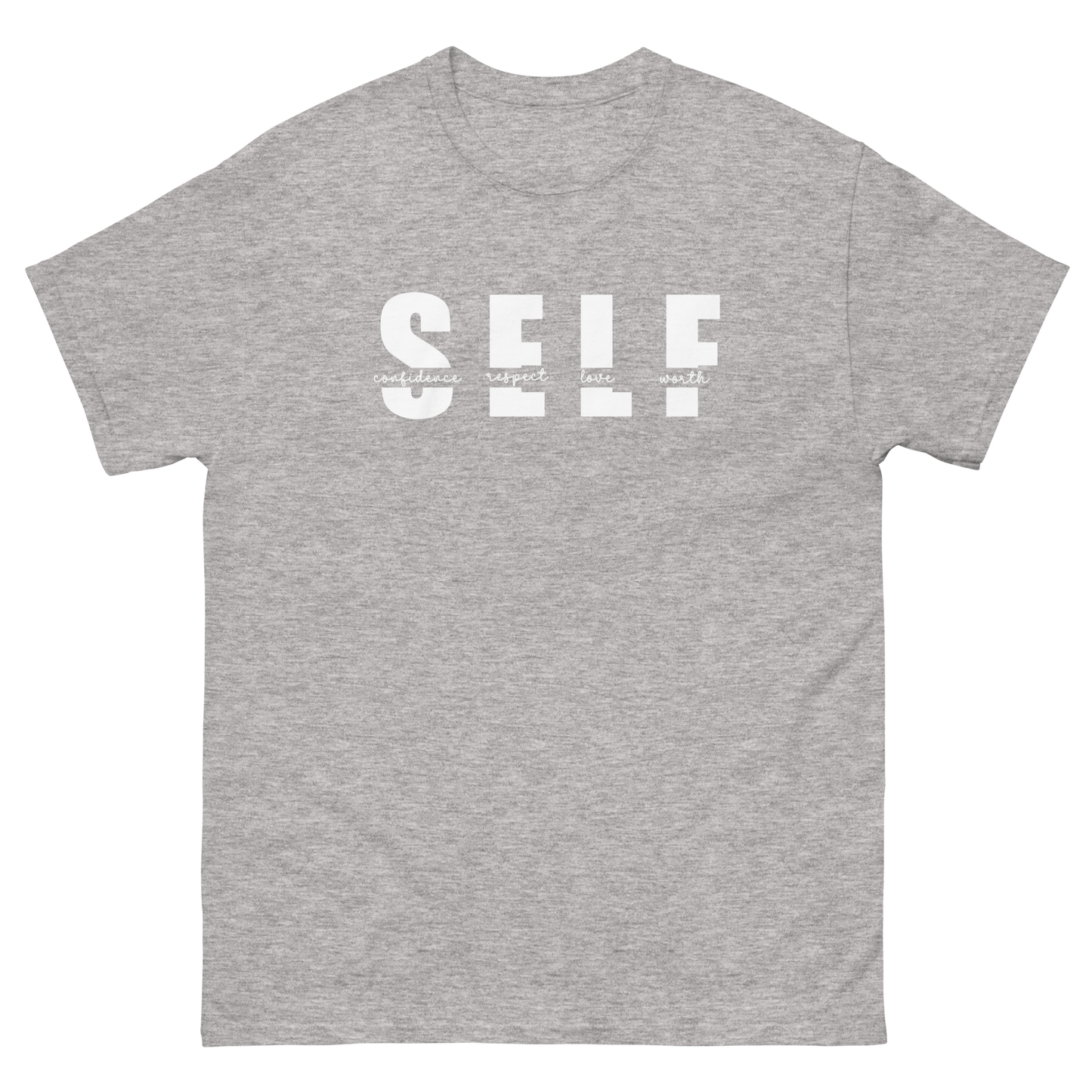 Adult Shirt - SELF Love Strikethrough (WHITE Design)