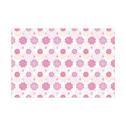 Gift Wrap Papers - Hmong Inspired - Pink Theme -  Silhouette Pattern BG