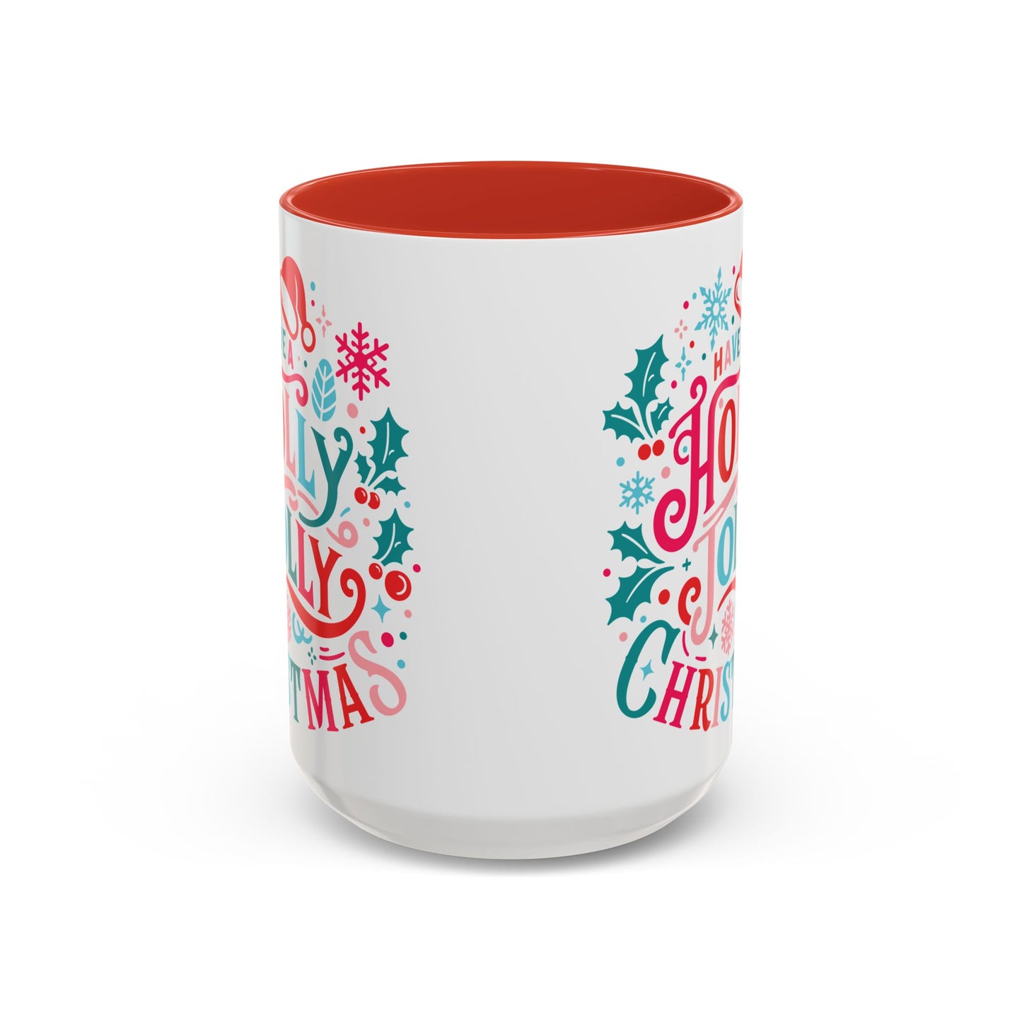 Coffee Mug Cup (11, 15oz) - Have a Holly Jolly Christmas - Retro Style Theme