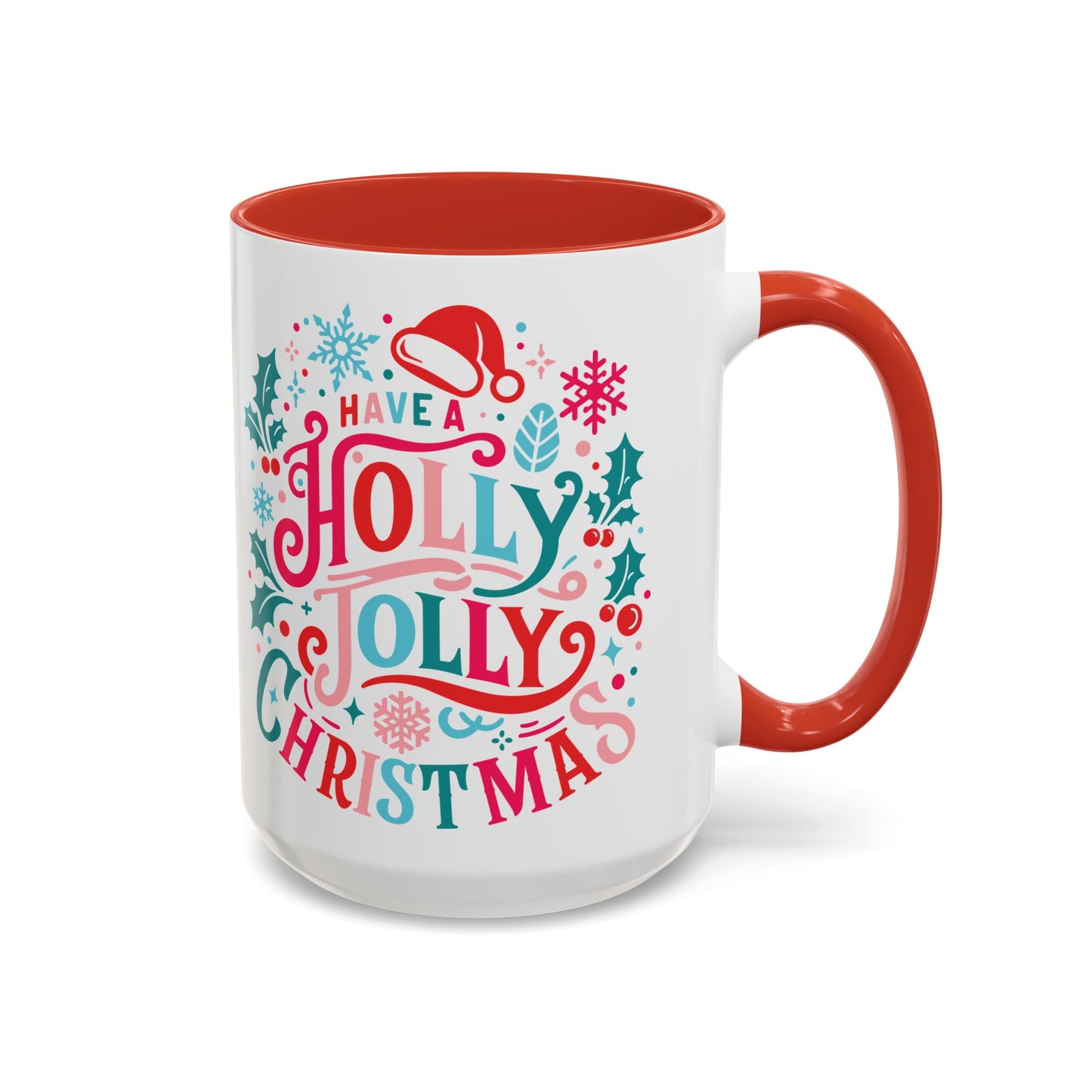 Coffee Mug Cup (11, 15oz) - Have a Holly Jolly Christmas - Retro Style Theme