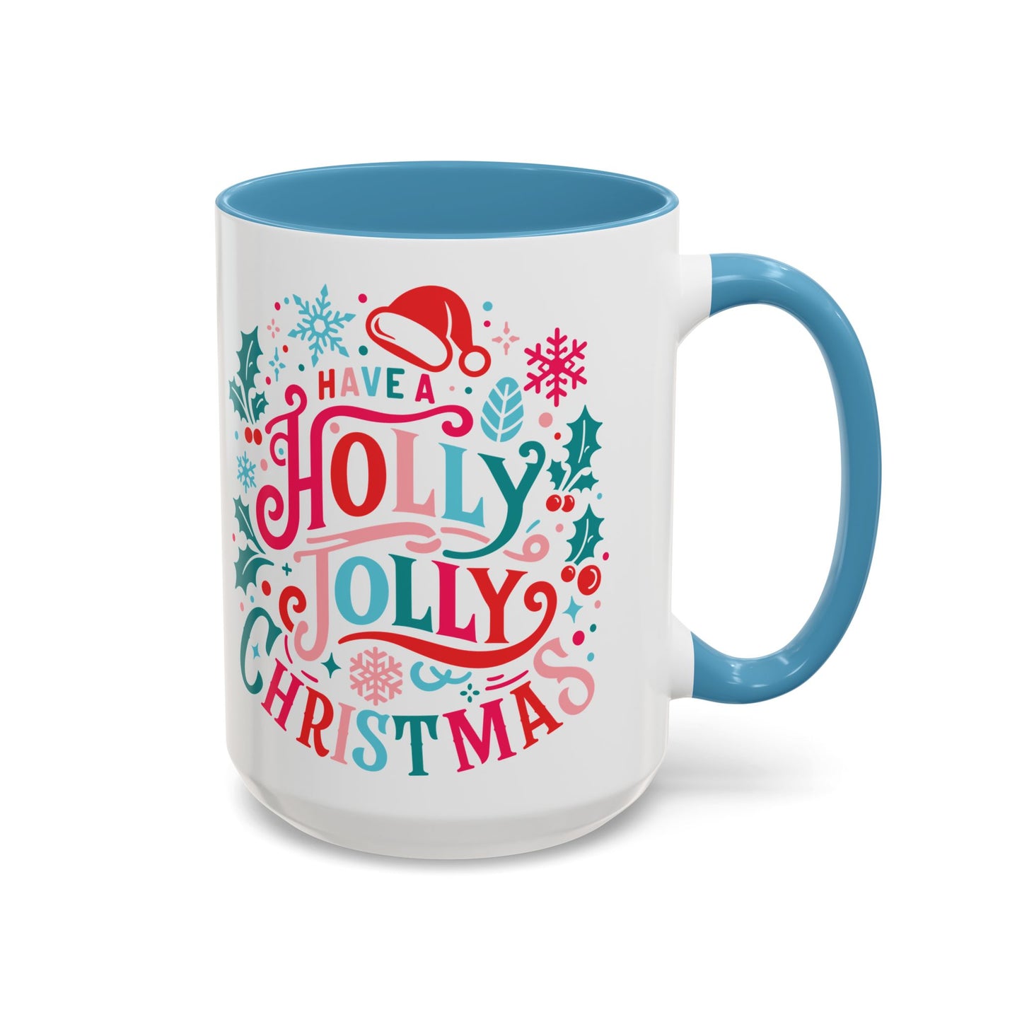 Coffee Mug Cup (11, 15oz) - Have a Holly Jolly Christmas - Retro Style Theme