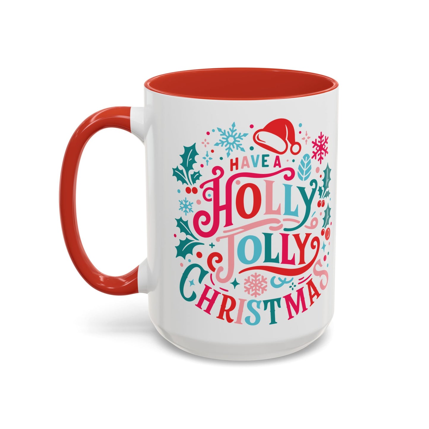 Coffee Mug Cup (11, 15oz) - Have a Holly Jolly Christmas - Retro Style Theme