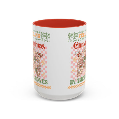 Coffee Mug Cup (11, 15oz) - Feeling Christmas in the Bones Retro Sweater Look Theme