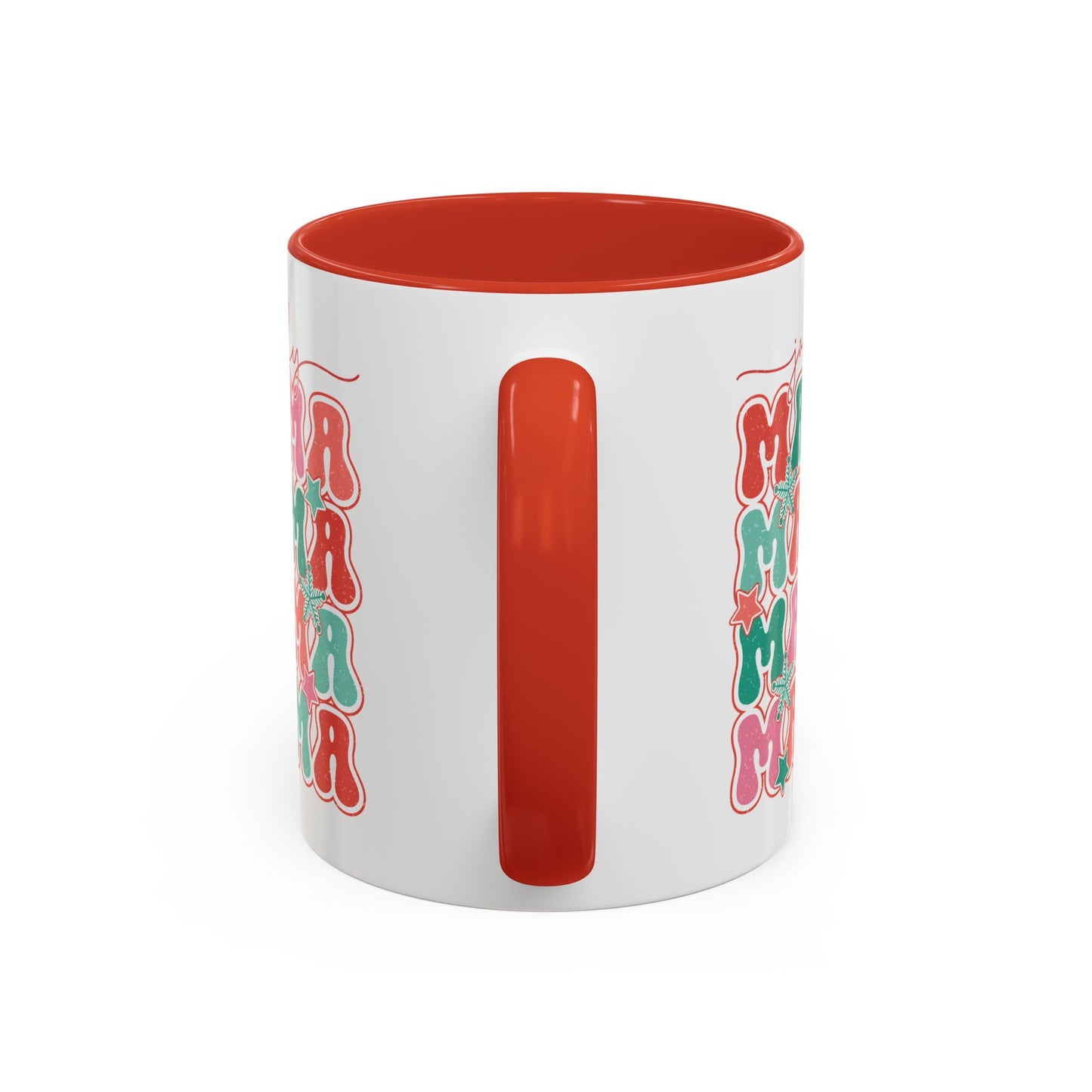 Coffee Mug Cup (11, 15oz) - Jolly Mama Retro Bright Colorful Style Theme Christmas