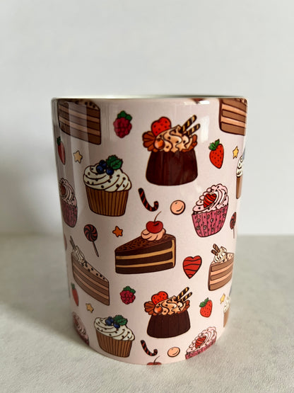 Mug 15oz White Ceramic - Assorted Sweeties Bakery - Cupcakes and Cakes