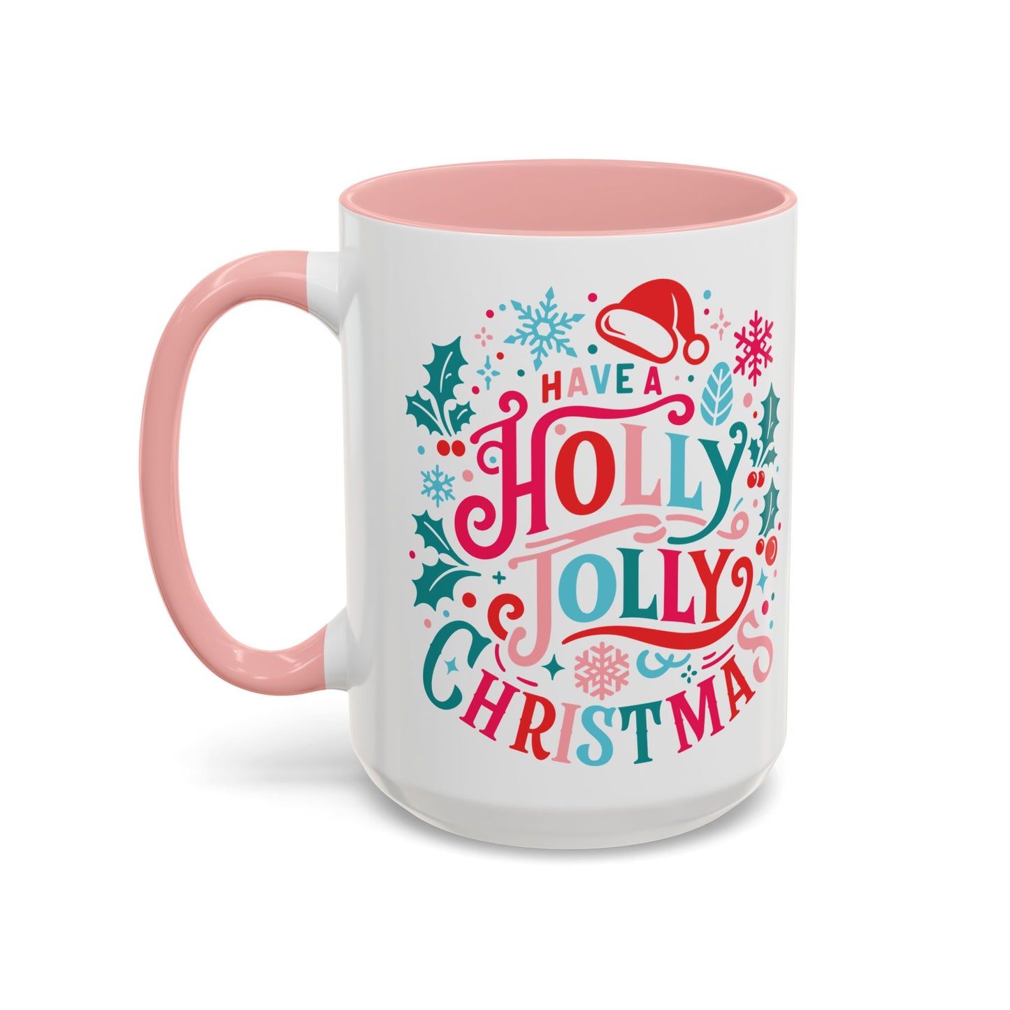 Coffee Mug Cup (11, 15oz) - Have a Holly Jolly Christmas - Retro Style Theme