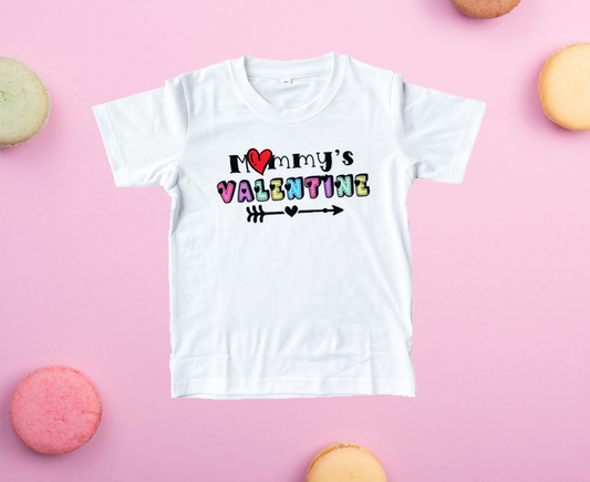 Mommy's Valentine Colorful Bright Fun Letter (Horizontal Design) - Toddler, Youth, Child Shirt