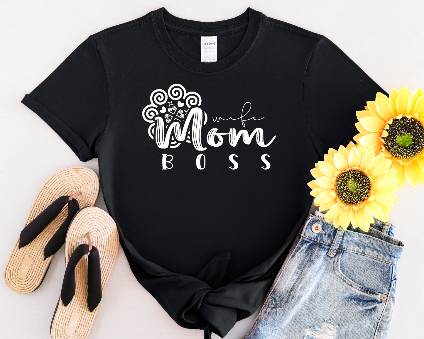 Wife Mom Boss, Mother, Positive Vibes, Empower, Hmong Inspired Design #2 - Women, Unisex Shirt