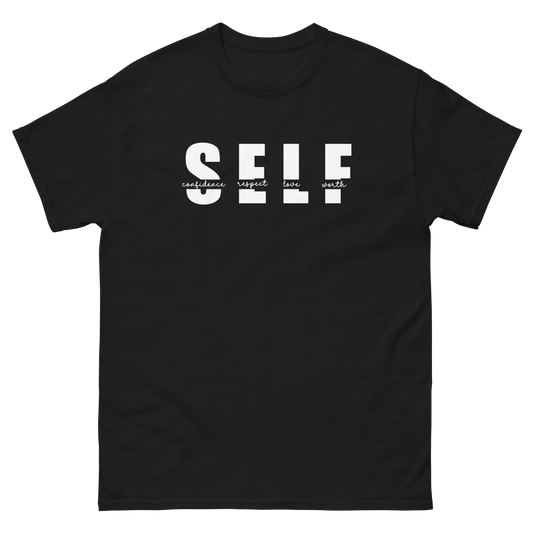 Adult Shirt - SELF Love Strikethrough (WHITE Design)