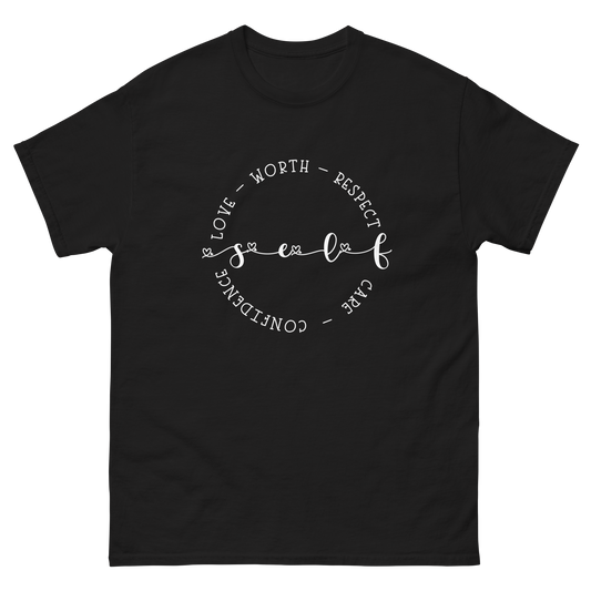 Adult Shirt - SELF Love Circle (WHITE Design)