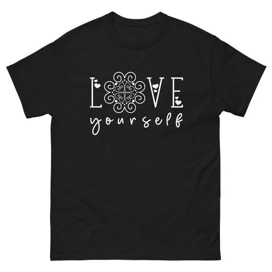 Adult Shirt - Love Yourself - Hmong Inspired (WHITE Design)