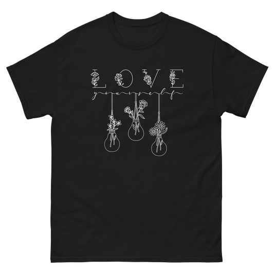 Adult Shirt - Love Yourself - Floral Bulbs (WHITE Design)